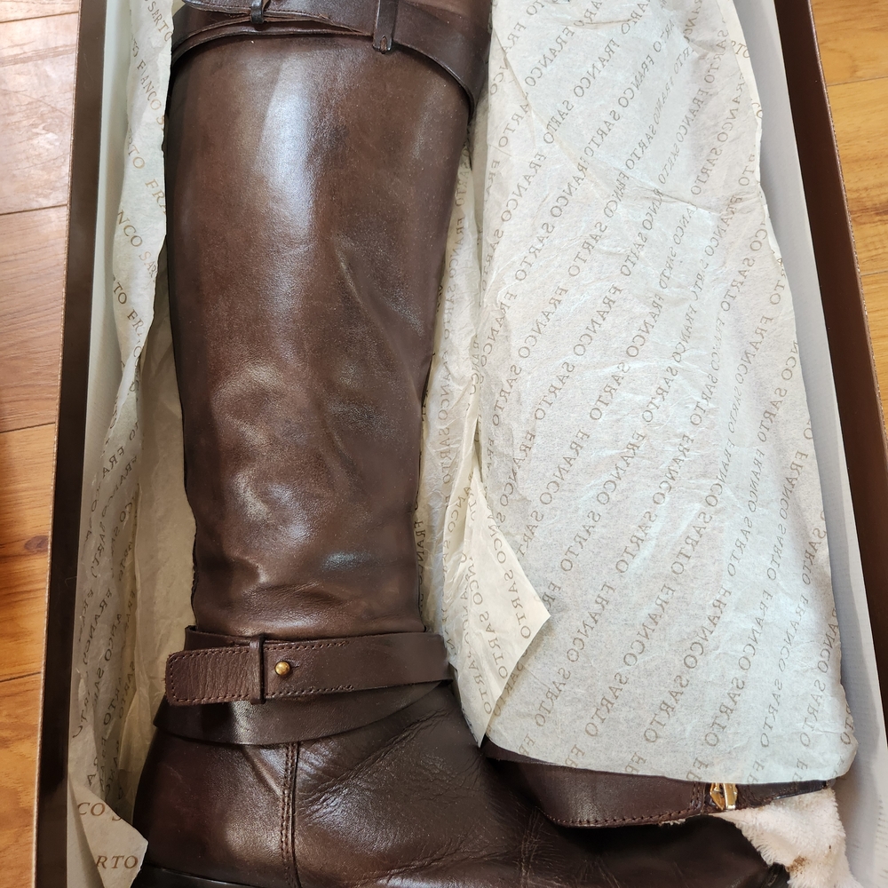 Franco Sarto Brown Leather Knee-High Boots